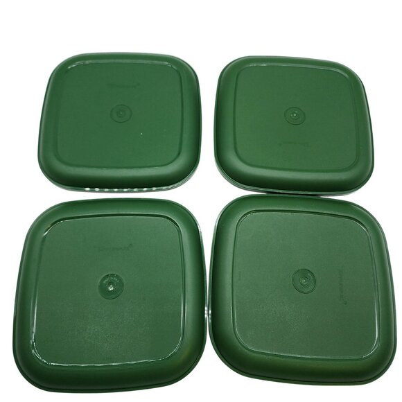 Vintage Tupperware Luncheon Plates Holiday set of 4 - Picture 2 of 2